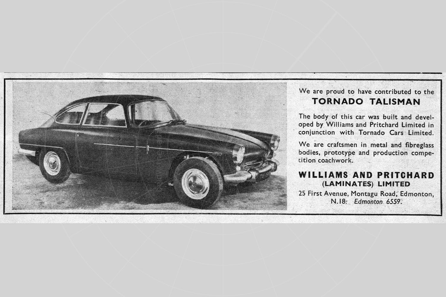 Tornado Talisman advert Pic: magiccarpics.co.uk | Tornado Talisman advert