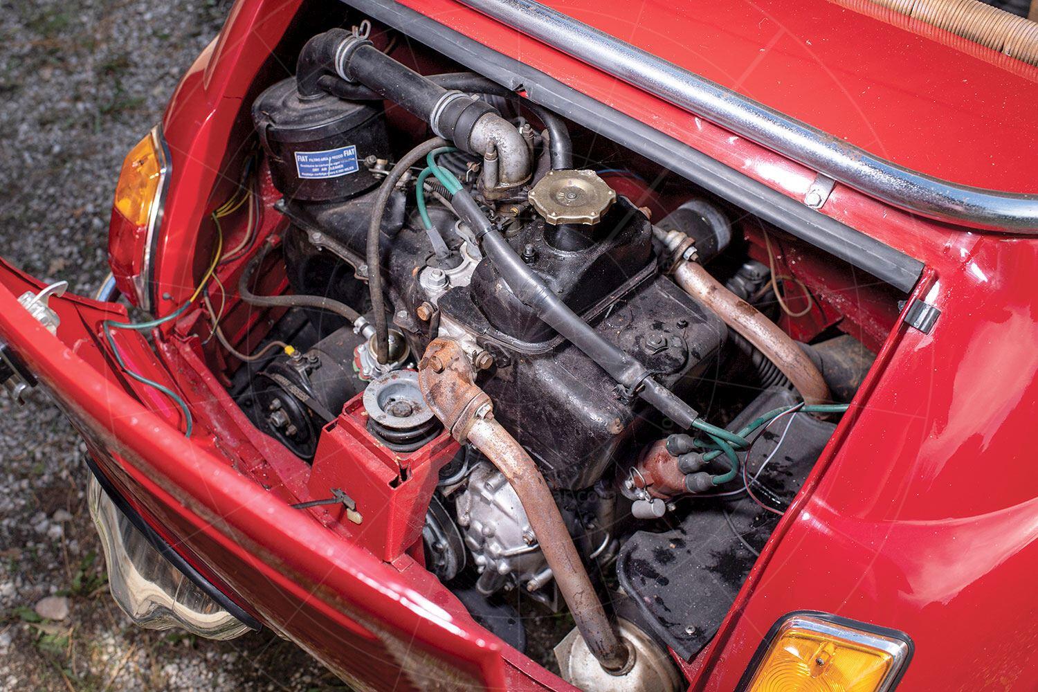 Fiat 500 Jolly engine bay Pic: RM Sotheby's | Fiat 500 Jolly engine bay