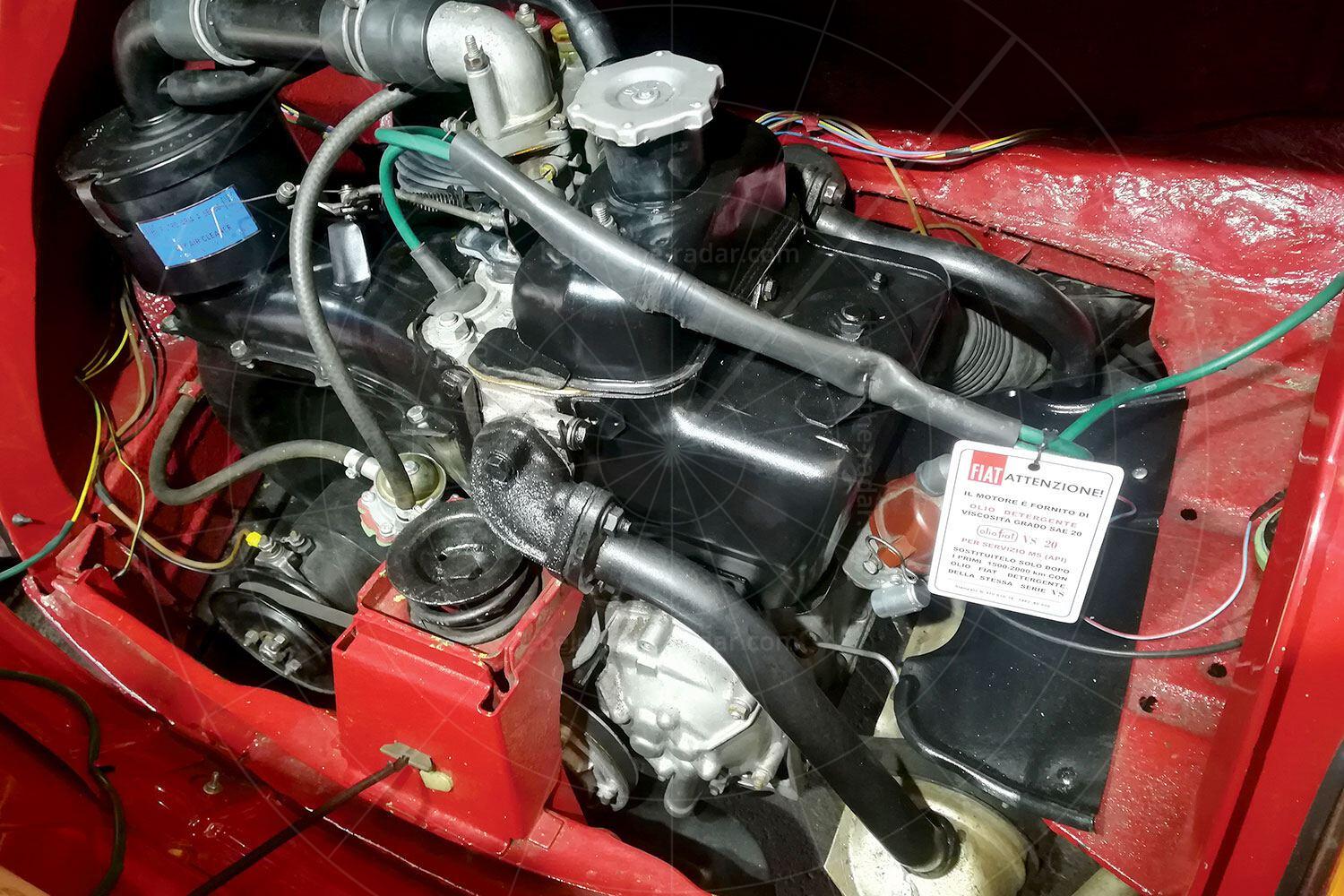 Fiat 500 Jolly engine bay Pic: RM Sotheby's | Fiat 500 Jolly engine bay