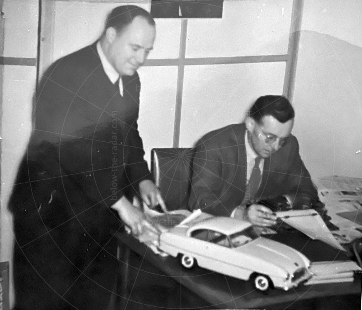 The two men behind the Swallow Doretti's design were Norman Hodgetts (standing) and Frank Rainbow Pic: David Malin | Norman Hodgetts and Frank Rainbow