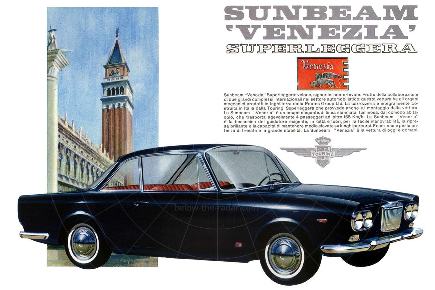 Sunbeam Venezia Italian brochure Pic: magiccarpics.co.uk | Sunbeam Venezia Italian brochure