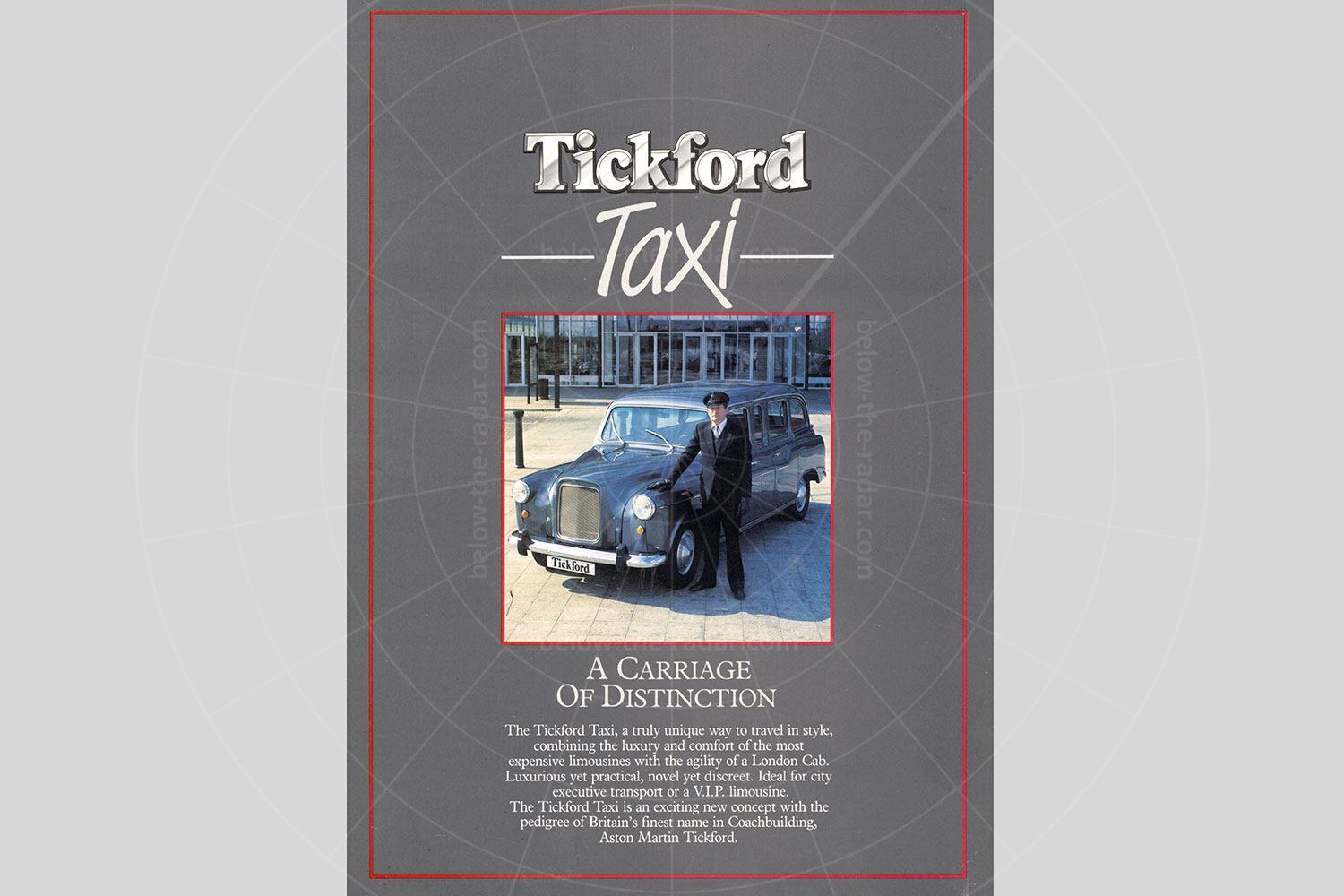 The Tickford Taxi brochure Pic: magiccarpics.co.uk | The Tickford Taxi brochure