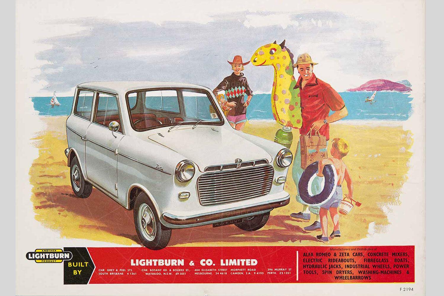 Lightburn Zeta Runabout (facelifted) brochure Pic: magiccarpics.co.uk | Lightburn Zeta Runabout brochure