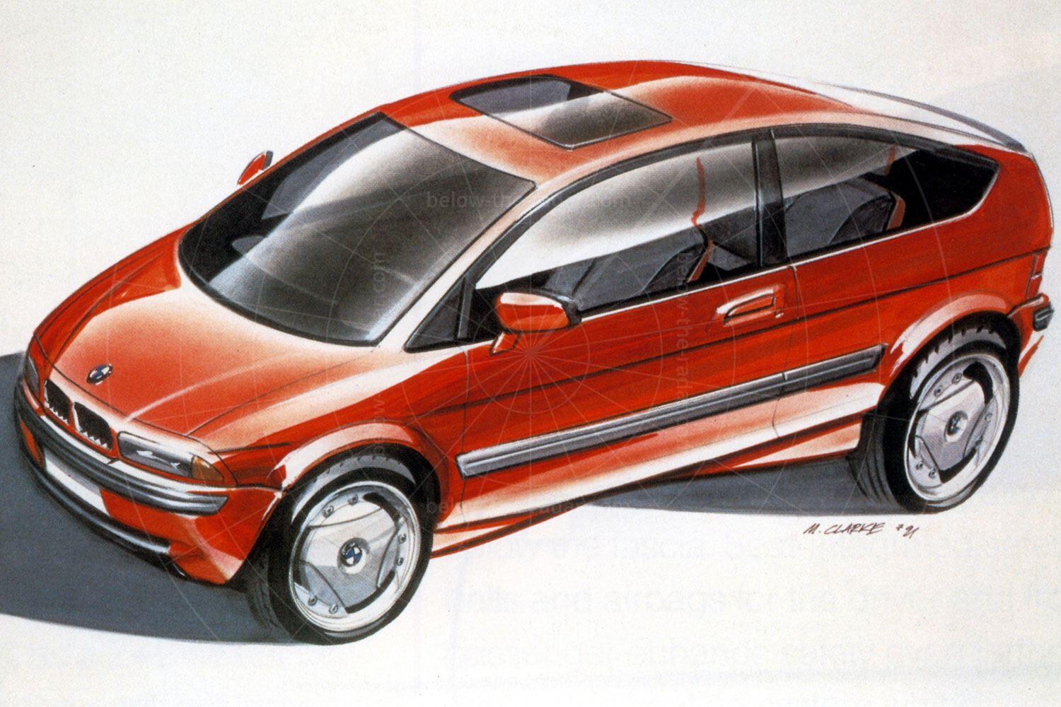 BMW E1 Mk1 design sketch Pic: BMW | BMW E1 Mk1 design sketch
