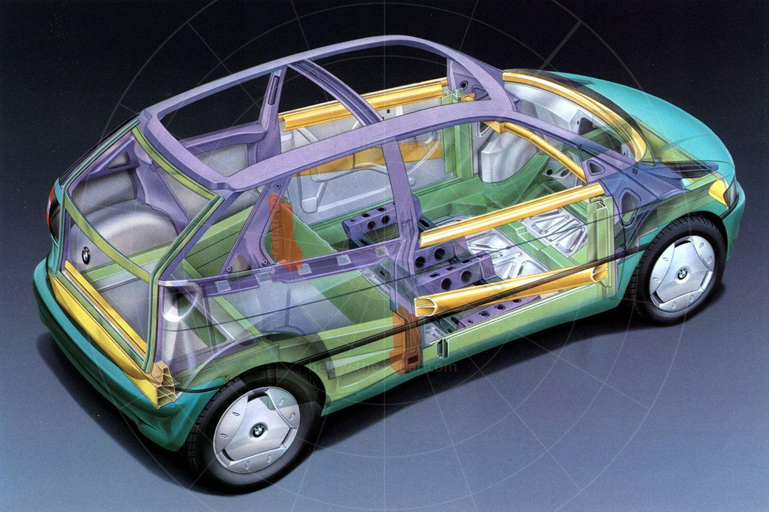 BMW E1 Mk2 cutaway Pic: BMW | BMW E1 Mk2 cutaway