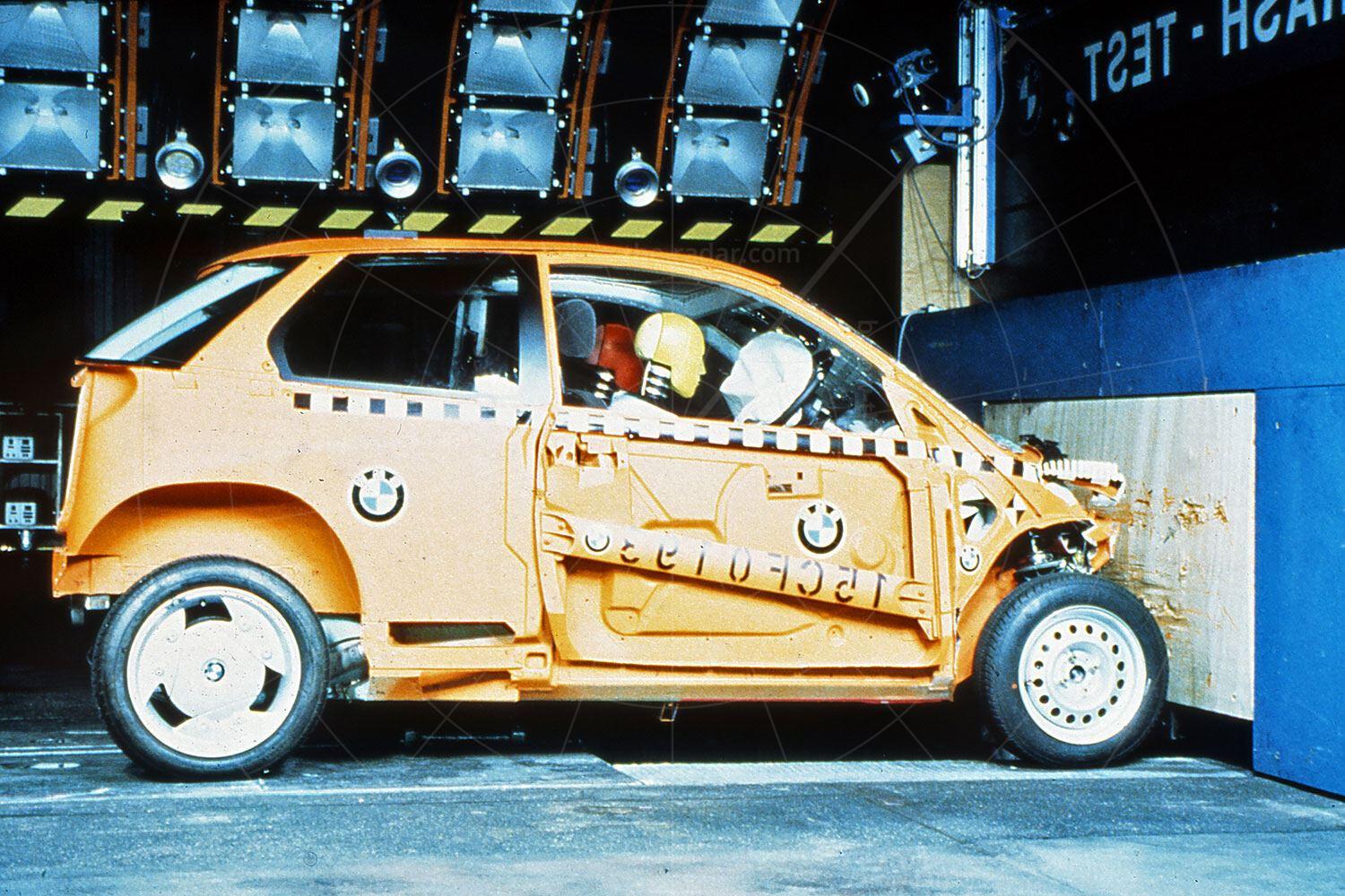 BMW E1 Mk2 crash testing Pic: BMW | BMW E1 Mk2 crash testing