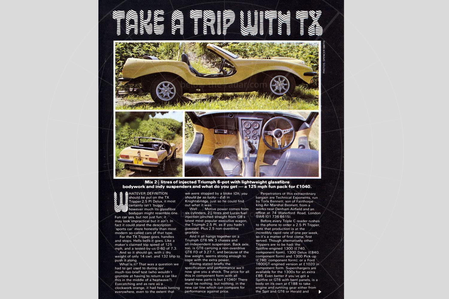 The TX Tripper brochure | The TX Tripper brochure