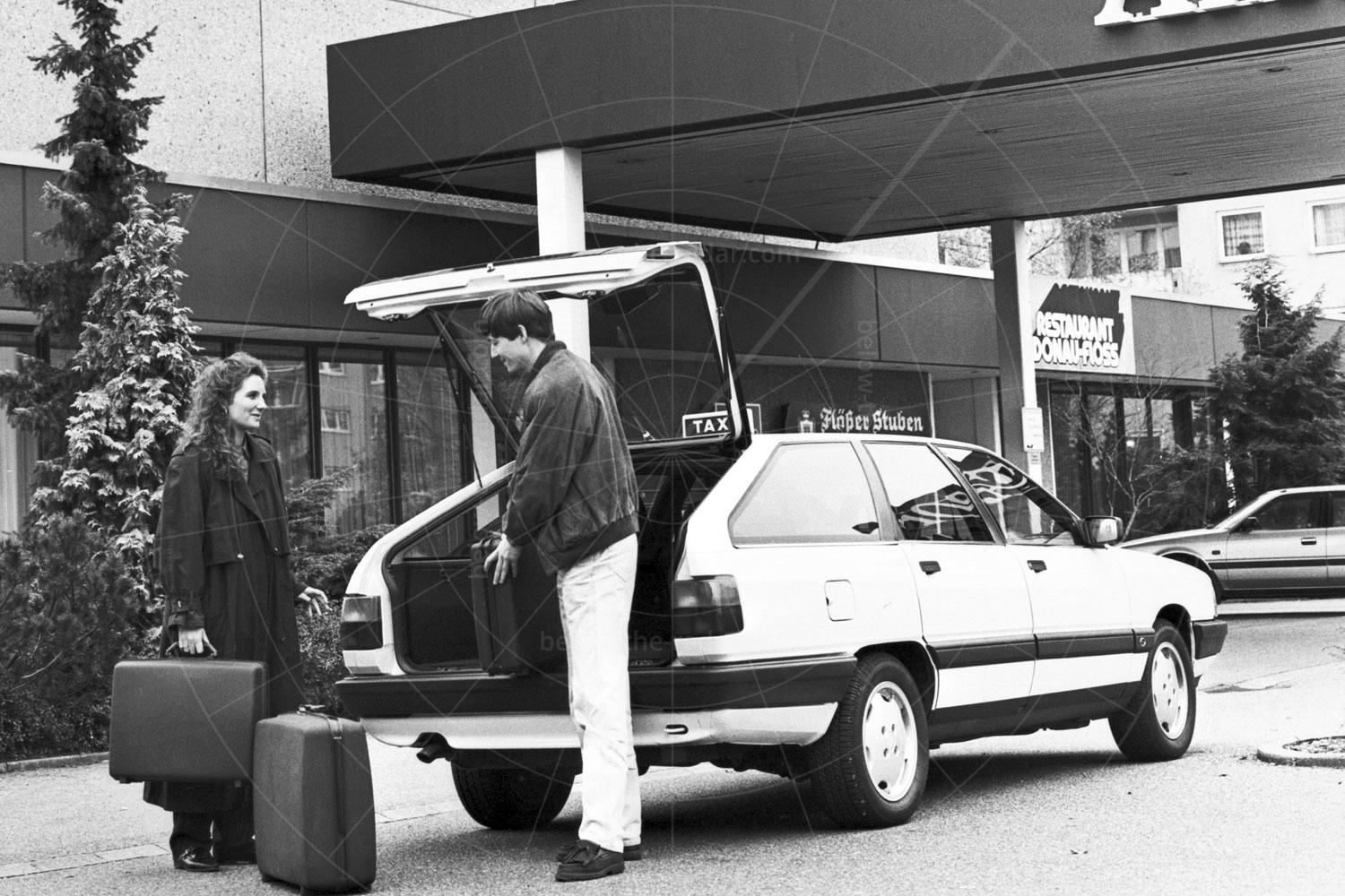 The original Audi 100 Duo earning its keep as a taxi in Ingolstadt Pic: Audi | The original Audi 100 Duo earning its keep as a taxi in Ingolstadt