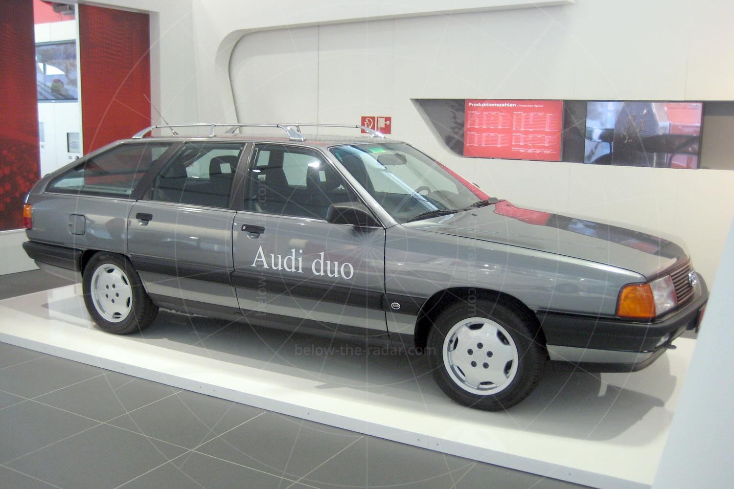 The original Audi 100 Duo on display in the Audi museum Pic: Wikimedia Commons | The original Audi 100 Duo on display in the Audi museum