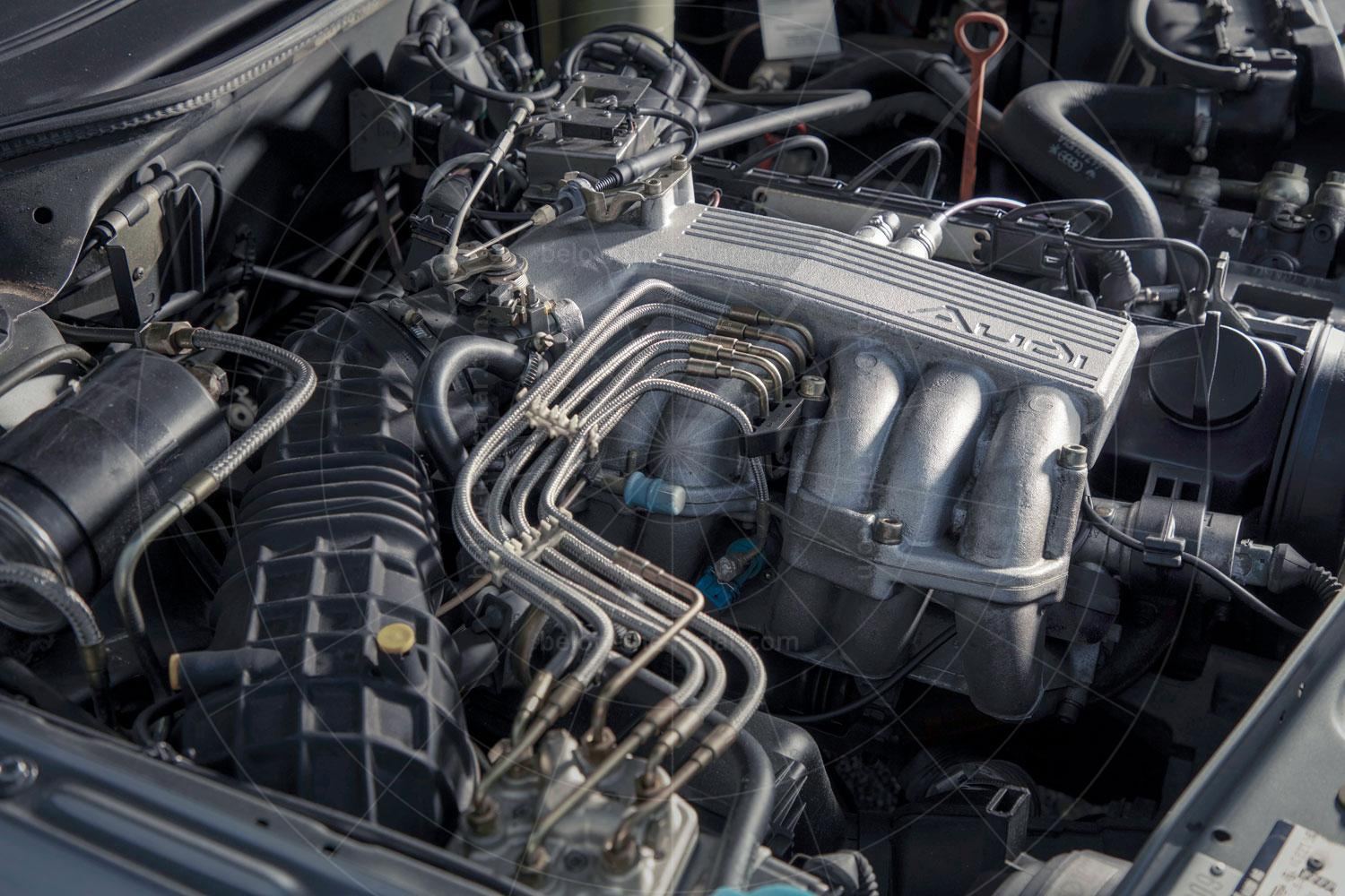 The engine bay of the original Audi 100 Duo plug-in hybrid Pic: Audi | The engine bay of the original Audi 100 Duo plug-in hybrid