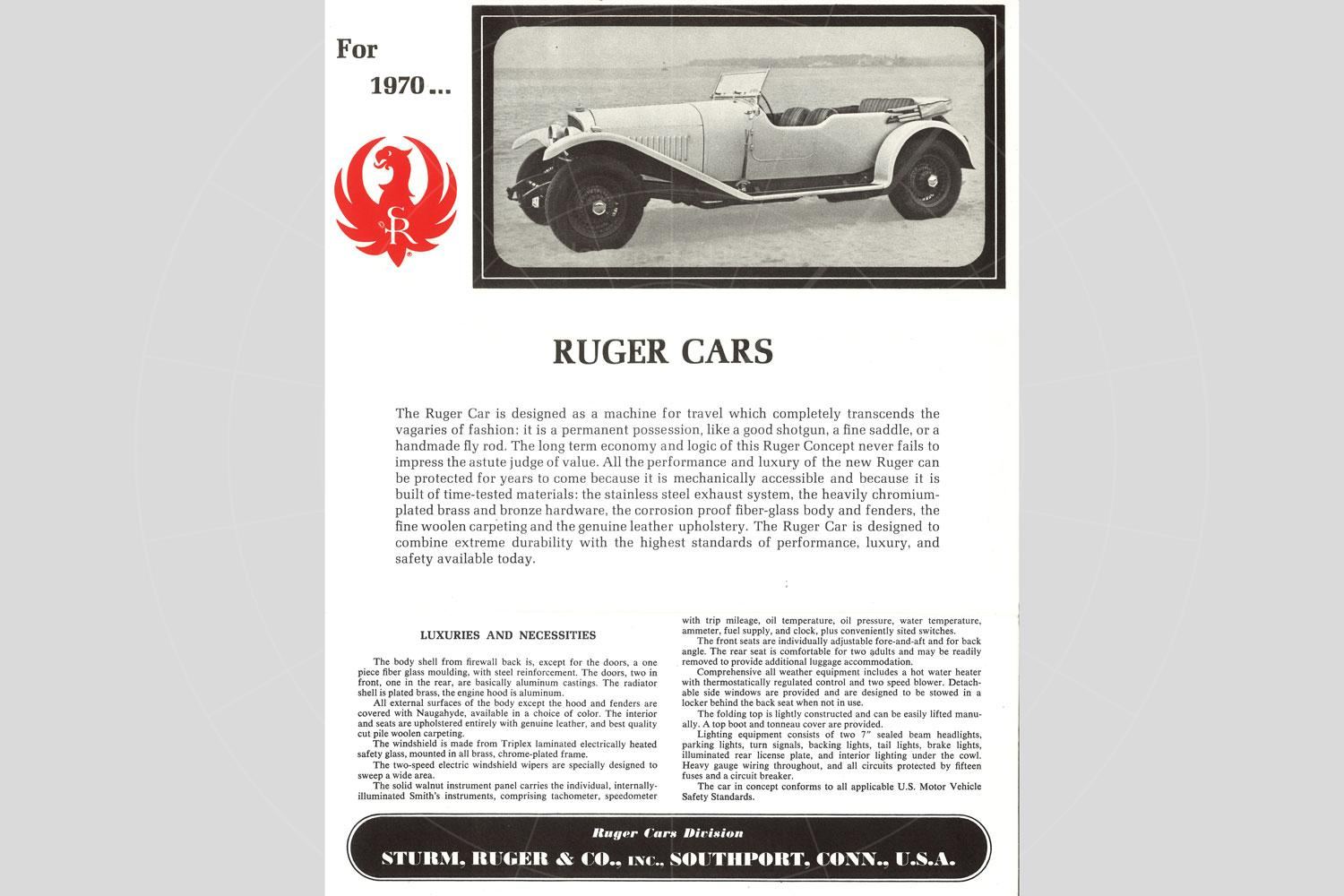 The Ruger Sports Tourer sales brochure Pic: Richard Heseltine | The Ruger Sports Tourer sales brochure