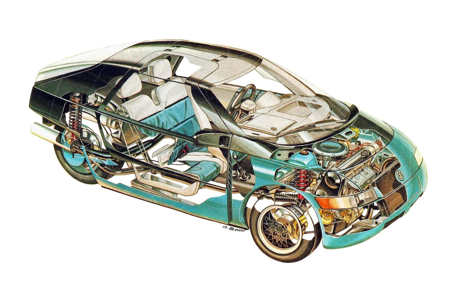 Volkswagen Scooter cutaway Pic: Volkswagen | Volkswagen Scooter cutaway