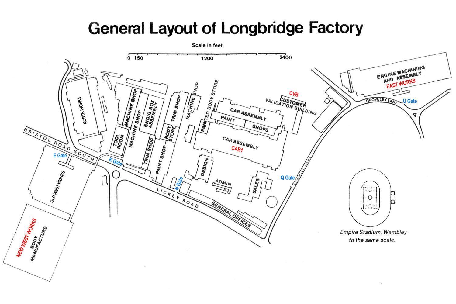 A map of the Longbridge factory Pic: Gillian Bardsley | A map of the Longbridge factory