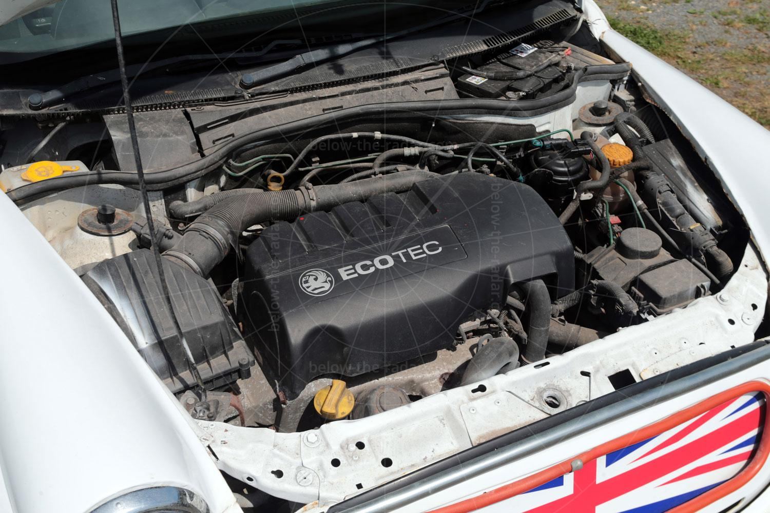 The engine bay of the Vauxhall-based Morris Minor van Pic: Magic Car Pics | The engine bay of the Vauxhall-based Morris Minor van