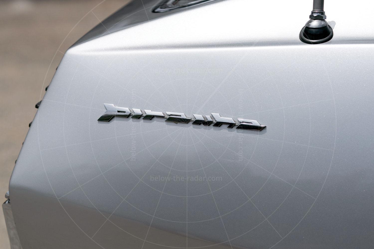 The rear wing badge of the Bertone Pirana Pic: Karissa Hosek for RM Sotheby's | The rear wing badge of the Bertone Pirana